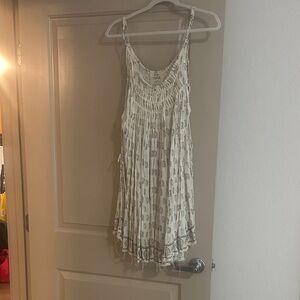 Free people Cream Sleeveless Dress with Pattern